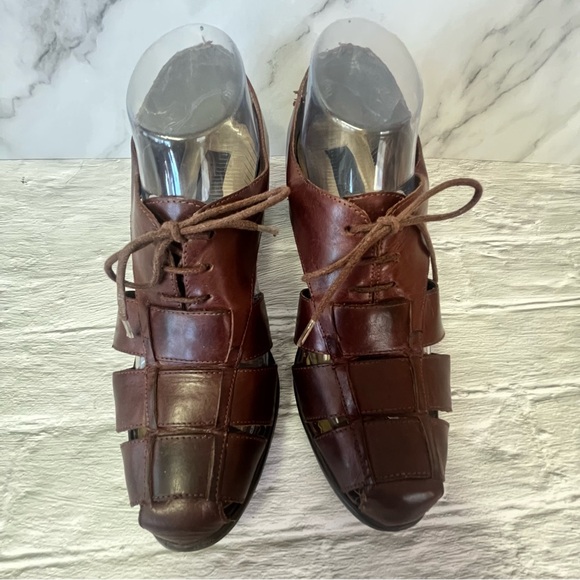 Vision Comfort Burgundy Fisherman Heeled Sandals - Picture 2 of 15